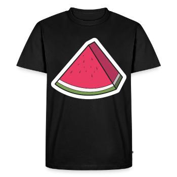 Watermelon - Men's Premium Organic T-Shirt - black - Front - Nico (187cm)