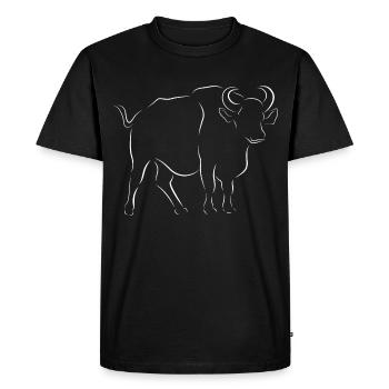 buffalo - Men's Premium Organic T-Shirt - black - Front - Nico (187cm)