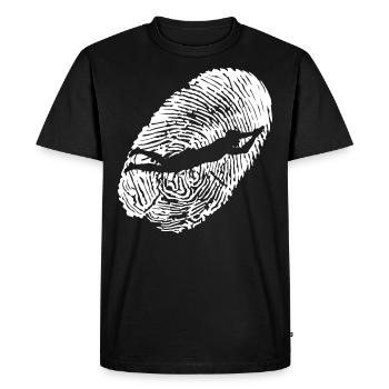 Nage d'empreintes digitales nage eau cadeau - T-shirt Premium bio Homme - noir - Devant - Nico (187cm)