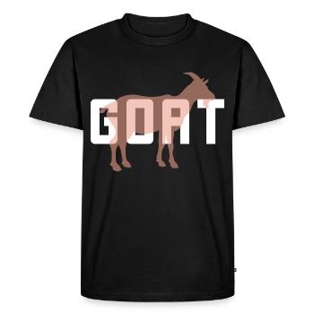 Chèvre - T-shirt Premium bio Homme - noir - Devant - Nico (187cm)