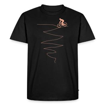 Mountainbike - Männer Premium Bio T-Shirt - Schwarz - Vorne - Nico (187cm)