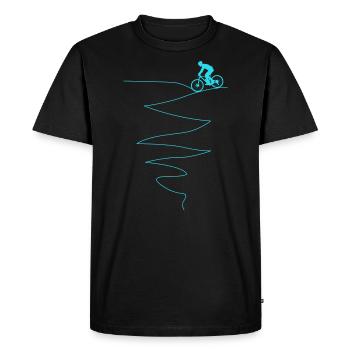 Cadeau VTT piste cyclable cadeau vélo bmx - T-shirt Premium bio Homme - noir - Devant - Nico (187cm)