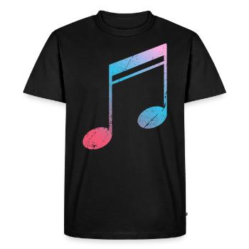 Note de musique - T-shirt Premium bio Homme - noir - Devant - Nico (187cm)