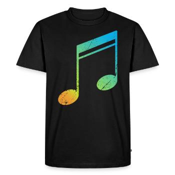 Music note musician gift sound musical icon - Men's Premium Organic T-Shirt - black - Front - Nico (187cm)