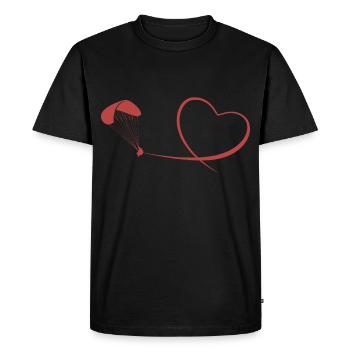Parapente Amour - T-shirt Premium bio Homme - noir - Devant - Nico (187cm)
