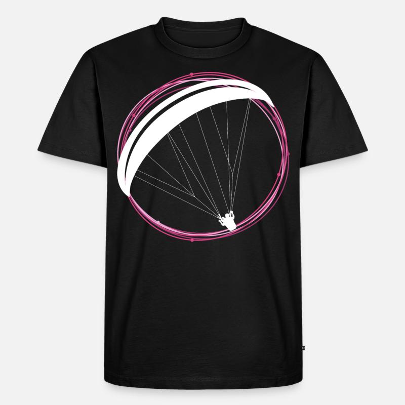 Paragliding Gleitschirm - Männer Premium Bio T-Shirt - Schwarz