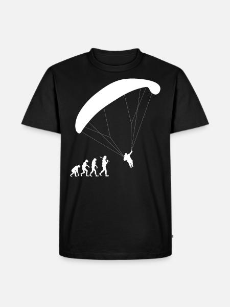 Paragliding Evolution Paraglider Gift Flying - Men's Premium Organic T-Shirt - black