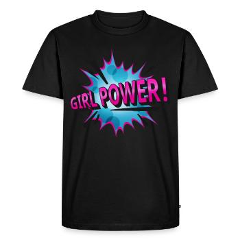 Citation - cadeau de dessin animé de fille comique Power Pop Art - T-shirt Premium bio Homme - noir - Devant - Nico (187cm)