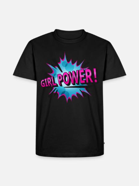 Citation - cadeau de dessin animé de fille comique Power Pop Art - T-shirt Premium bio Homme - noir
