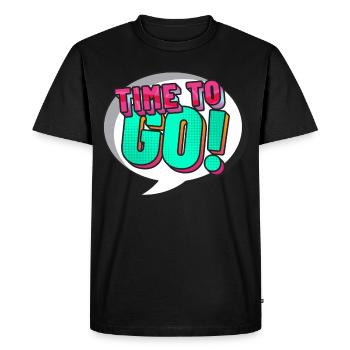 Speech Bubble Cartoon Cartoon Gift Pop Art Quote - Men's Premium Organic T-Shirt - black - Front - Nico (187cm)
