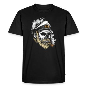Capitaine capitaine - T-shirt Premium bio Homme - noir - Devant - Nico (187cm)