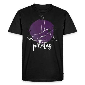 Pilates - T-shirt Premium bio Homme - noir - Devant - Nico (187cm)