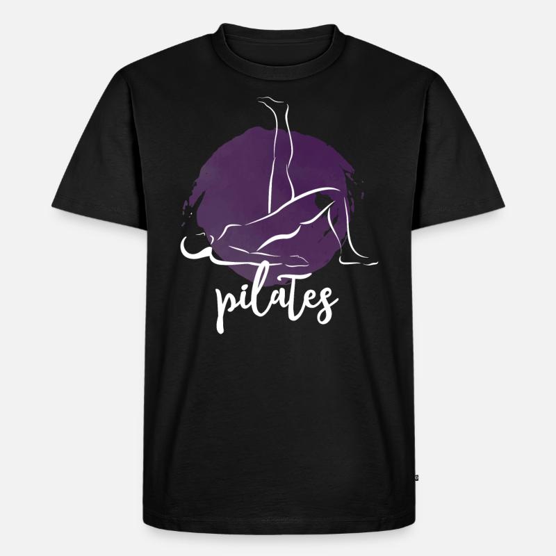 Pilates - Männer Premium Bio T-Shirt - Schwarz