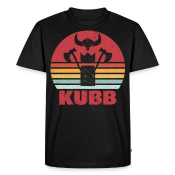 Équipe de cadeau d'échecs viking rétro vintage Kubb - T-shirt Premium bio Homme - noir - Devant - Nico (187cm)