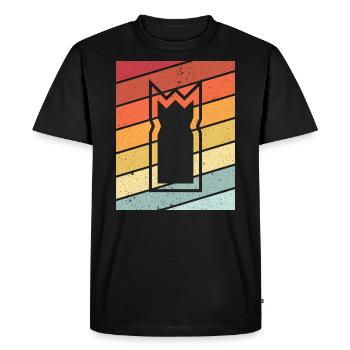Équipe de cadeau d'échecs viking rétro vintage Kubb - T-shirt Premium bio Homme - noir - Devant - Nico (187cm)