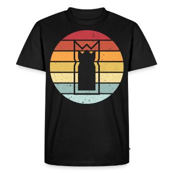 Équipe de cadeau d'échecs viking rétro vintage Kubb - T-shirt Premium bio Homme - noir - Devant - Nico (187cm)