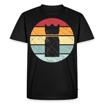 Équipe de cadeau d'échecs viking rétro vintage Kubb - T-shirt Premium bio Homme - noir - Devant - Nico (187cm)