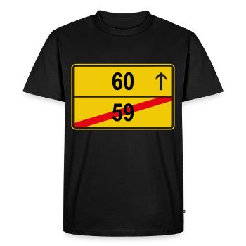 60ème anniversaire - T-shirt Premium bio Homme - noir - Devant - Nico (187cm)
