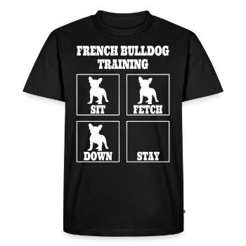 Bouledogue français - T-shirt Premium bio Homme - noir - Devant - Nico (187cm)