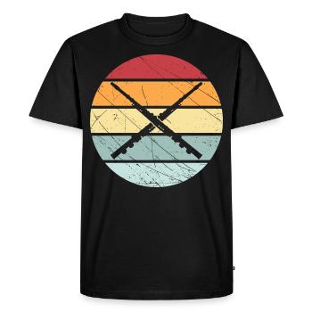 Flute instrument cadeau flûtiste orchestre retro - T-shirt Premium bio Homme - noir - Devant - Nico (187cm)
