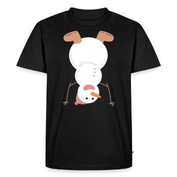 bonhomme de neige - T-shirt Premium bio Homme - noir - Devant - Nico (187cm)