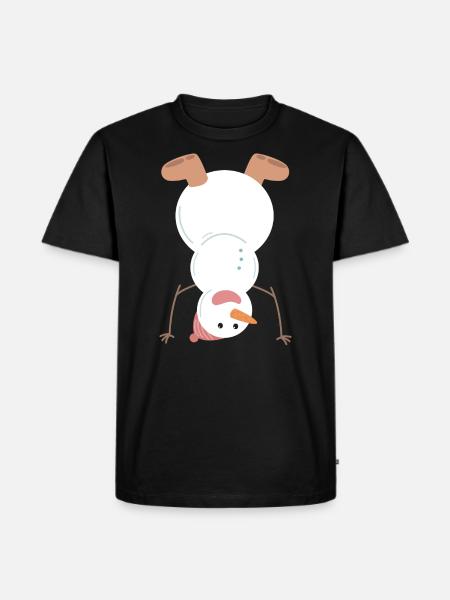 snowman - Men's Premium Organic T-Shirt - black