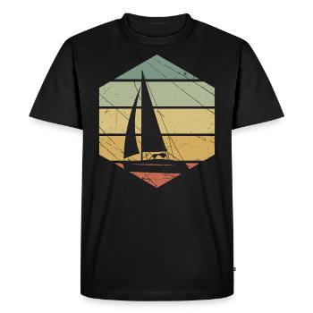 Sailing ship - Men's Premium Organic T-Shirt - black - Front - Nico (187cm)