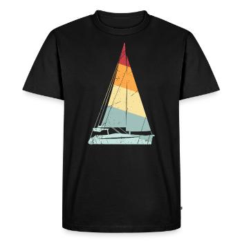 Voilier, voilier, voilier, marin, lac, yacht - T-shirt Premium bio Homme - noir - Devant - Nico (187cm)