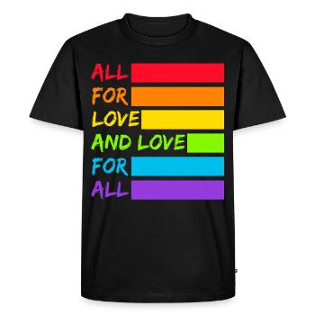LGBT LGBTQ LGTB Gay Lesbian Pride Queer Gift - Men's Premium Organic T-Shirt - black - Front - Nico (187cm)