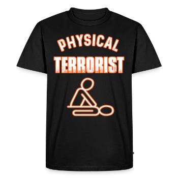 Cadeau de physiothérapeute - T-shirt Premium bio Homme - noir - Devant - Nico (187cm)