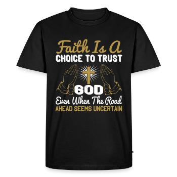 Christian - T-shirt Premium bio Homme - noir - Devant - Nico (187cm)