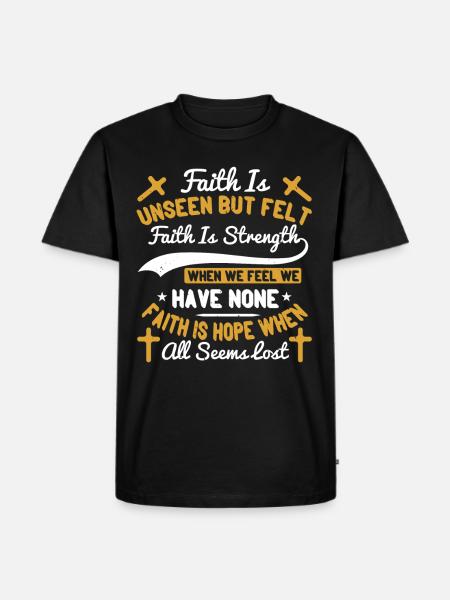 Christlich Christen Gläubig - Männer Premium Bio T-Shirt - Schwarz