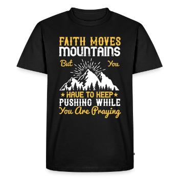 Chrétien chrétien croyant - T-shirt Premium bio Homme - noir - Devant - Nico (187cm)
