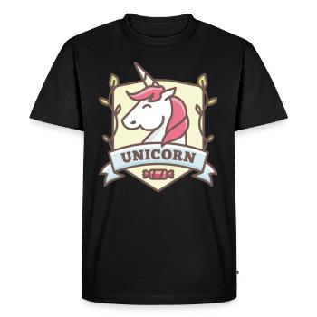 Licorne licorne - T-shirt Premium bio Homme - noir - Devant - Nico (187cm)
