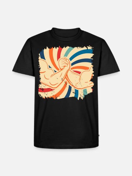 arm wrestling - Men's Premium Organic T-Shirt - black