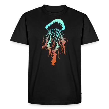 Jellyfish sea marine life gift animal under water - Men's Premium Organic T-Shirt - black - Front - Nico (187cm)