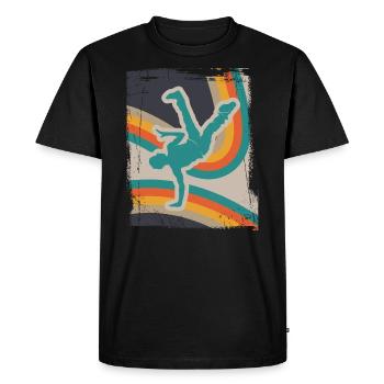 Breakdancing - Men's Premium Organic T-Shirt - black - Front - Nico (187cm)