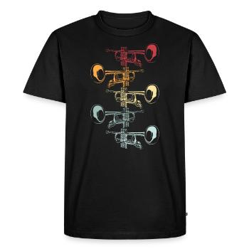 Trompette Gift Orchestra Instrument Music Band - T-shirt Premium bio Homme - noir - Devant - Nico (187cm)