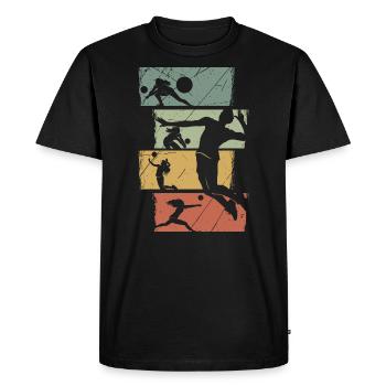 Volleyball volleyball player beach volleyball gift - Men's Premium Organic T-Shirt - black - Front - Nico (187cm)