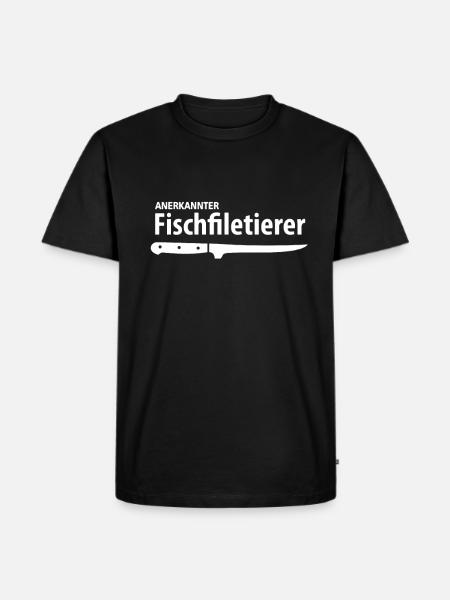 Anerkannter Fischfiletierer - Männer Premium Bio T-Shirt - Schwarz