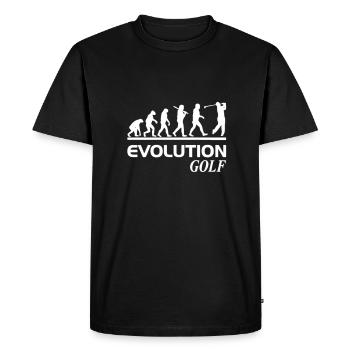 Evolution golf - Men's Premium Organic T-Shirt - black - Front - Nico (187cm)