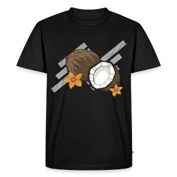 Coconut gift coconut vacation caribbean summer - Men's Premium Organic T-Shirt - black - Front - Nico (187cm)