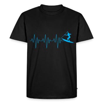 Stand up paddle - T-shirt Premium bio Homme - noir - Devant - Nico (187cm)