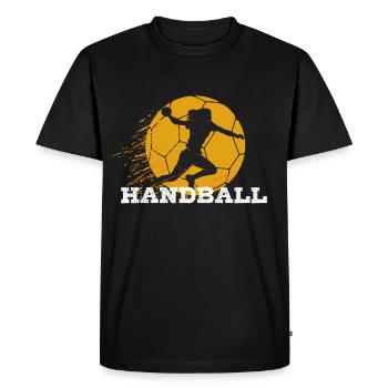 Handball - Men's Premium Organic T-Shirt - black - Front - Nico (187cm)