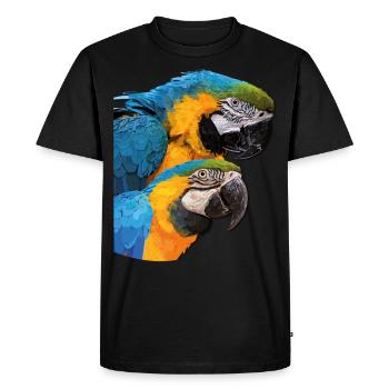 Blue-and-yellow Macaw - Men's Premium Organic T-Shirt - black - Front - Nico (187cm)