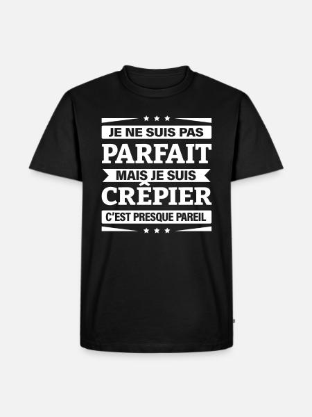 JE SUIS CRÊPIER - T-shirt Premium bio Homme - noir