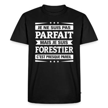 JE SUIS FORESTIER - T-shirt Premium bio Homme - noir - Devant - Nico (187cm)