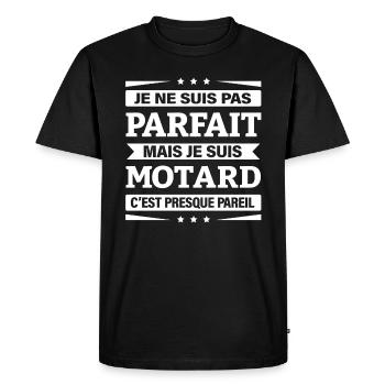 JE SUIS MOTARD - T-shirt Premium bio Homme - noir - Devant - Nico (187cm)