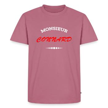 MONSIEUR CONNARD - T-shirt Premium bio Homme - mauve - Devant - Nico (187cm)