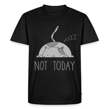Not today Not today No buck Cat Sleeping - Men's Premium Organic T-Shirt - black - Front - Nico (187cm)